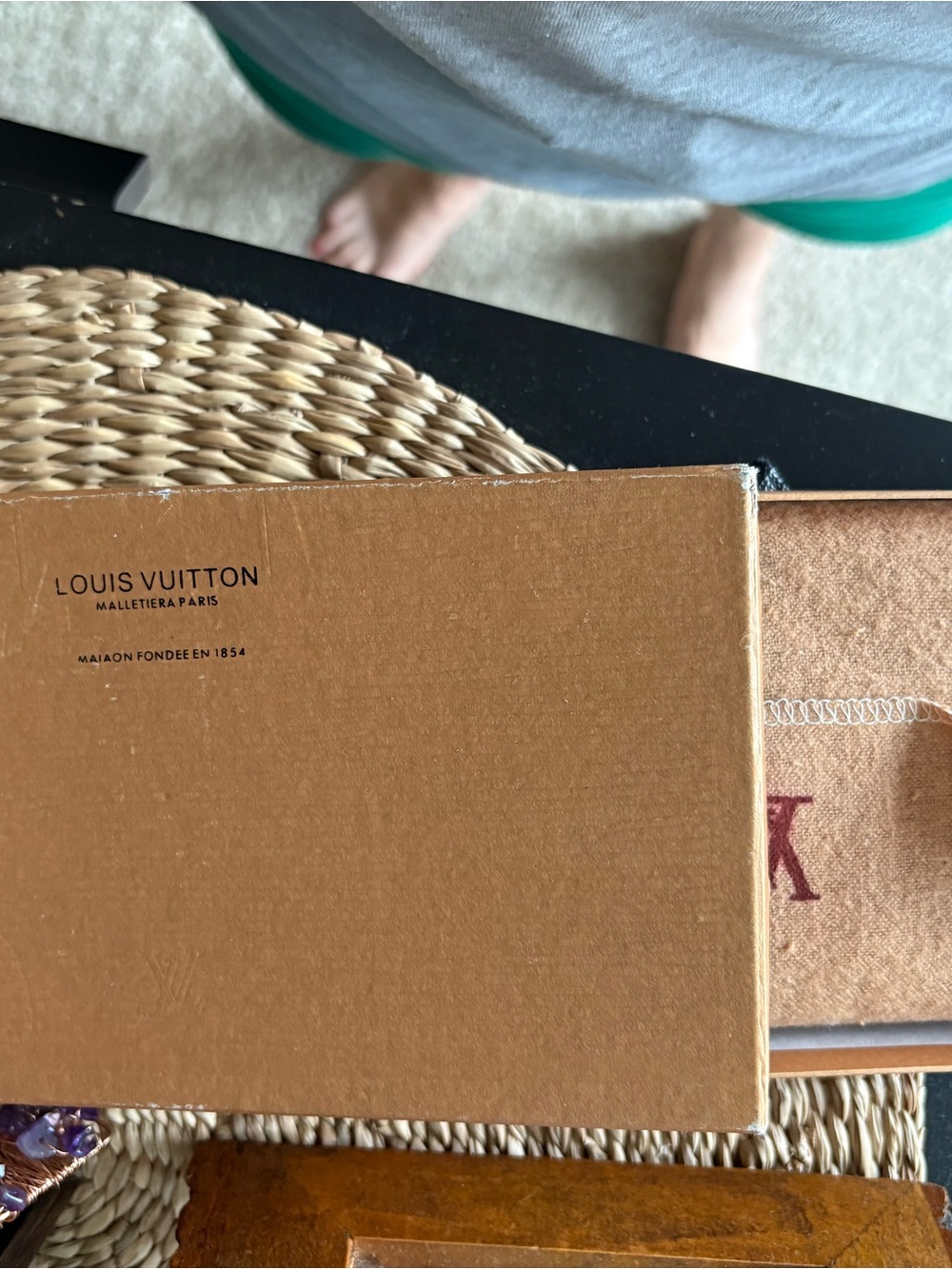 Louis Vuitton Brown Signature Storage Box for Accessories